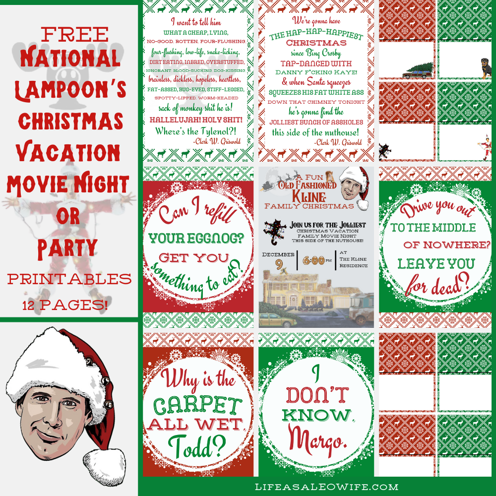 3rd annual christmas family movie night/party printable set